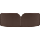 Meridian Daphne Brown Chenille Fabric Sofa IMAGE 9