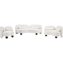 Meridian Daphne Cream Chenille Fabric Chair IMAGE 18