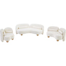  Manufacturer Color_Cream -- Daphne Cream Chenille Fabric Upholstered Chair IMAGE 19
