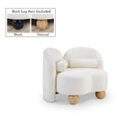  Manufacturer Color_Cream -- Daphne Cream Chenille Fabric Upholstered Chair IMAGE 1