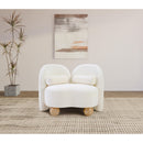  Manufacturer Color_Cream -- Daphne Cream Chenille Fabric Upholstered Chair IMAGE 3