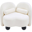  Manufacturer Color_Cream -- Daphne Cream Chenille Fabric Upholstered Chair IMAGE 9