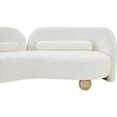  Manufacturer Color_Cream -- Daphne 64" Cream Chenille Fabric Upholstered Loveseat IMAGE 19