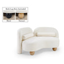  Manufacturer Color_Cream -- Daphne 64" Cream Chenille Fabric Upholstered Loveseat IMAGE 1