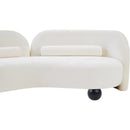  Manufacturer Color_Cream -- Daphne 64" Cream Chenille Fabric Upholstered Loveseat IMAGE 20