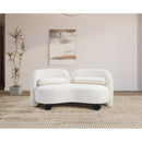  Manufacturer Color_Cream -- Daphne 64" Cream Chenille Fabric Upholstered Loveseat IMAGE 4