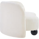  Manufacturer Color_Cream -- Daphne 64" Cream Chenille Fabric Upholstered Loveseat IMAGE 6