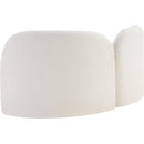  Manufacturer Color_Cream -- Daphne 64" Cream Chenille Fabric Upholstered Loveseat IMAGE 8