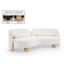  Manufacturer Color_Cream -- Daphne 89" Cream Chenille Fabric Upholstered Sofa IMAGE 1