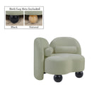  Manufacturer Color_Mint -- Daphne Mint Chenille Fabric Upholstered Chair IMAGE 2