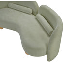 Meridian Daphne Mint Chenille Fabric Loveseat IMAGE 17