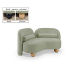  Manufacturer Color_Mint -- Daphne 64" Mint Chenille Fabric Upholstered Loveseat IMAGE 1