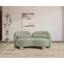  Manufacturer Color_Mint -- Daphne 64" Mint Chenille Fabric Upholstered Loveseat IMAGE 3