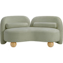  Manufacturer Color_Mint -- Daphne 64" Mint Chenille Fabric Upholstered Loveseat IMAGE 5