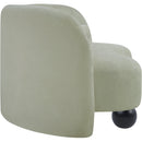  Manufacturer Color_Mint -- Daphne 64" Mint Chenille Fabric Upholstered Loveseat IMAGE 6