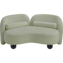  Manufacturer Color_Mint -- Daphne 64" Mint Chenille Fabric Upholstered Loveseat IMAGE 9