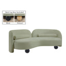  Manufacturer Color_Mint -- Daphne 89" Mint Chenille Fabric Upholstered Sofa IMAGE 2