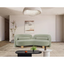 Meridian Daphne Mint Chenille Fabric Sofa IMAGE 3