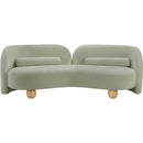  Manufacturer Color_Mint -- Daphne 89" Mint Chenille Fabric Upholstered Sofa IMAGE 5