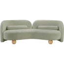Meridian Daphne Mint Chenille Fabric Sofa IMAGE 5