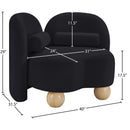  Manufacturer Color_Black -- Meridian Daphne Stationary Fabric Chair IMAGE 17