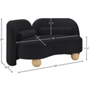 Manufacturer Color_Black -- Meridian Daphne Stationary Fabric Loveseat IMAGE 17