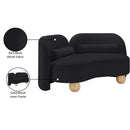 Meridian Daphne Black Velvet Loveseat IMAGE 18
