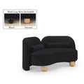 Meridian Daphne Black Velvet Loveseat IMAGE 1