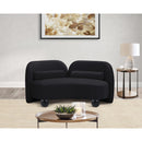  Manufacturer Color_Black -- Meridian Daphne Stationary Fabric Loveseat IMAGE 4