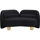  Manufacturer Color_Black -- Meridian Daphne Stationary Fabric Loveseat IMAGE 5