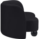  Manufacturer Color_Black -- Meridian Daphne Stationary Fabric Loveseat IMAGE 6