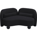  Manufacturer Color_Black -- Meridian Daphne Stationary Fabric Loveseat IMAGE 9