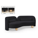 Meridian Daphne Black Velvet Sofa IMAGE 1