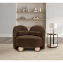 Meridian Daphne Brown Velvet Chair IMAGE 3