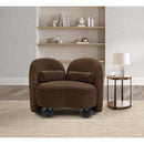  Manufacturer Color_Brown -- Daphne Brown Velvet Upholstered Chair IMAGE 4