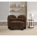 Meridian Daphne Brown Velvet Chair IMAGE 4