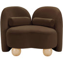  Manufacturer Color_Brown -- Daphne Brown Velvet Upholstered Chair IMAGE 5