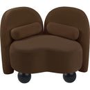  Manufacturer Color_Brown -- Daphne Brown Velvet Upholstered Chair IMAGE 9