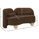  Manufacturer Color_Brown -- Daphne 64" Brown Velvet Upholstered Loveseat IMAGE 17