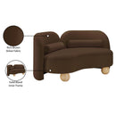  Manufacturer Color_Brown -- Daphne 64" Brown Velvet Upholstered Loveseat IMAGE 18