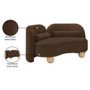 Meridian Daphne Brown Velvet Loveseat IMAGE 18