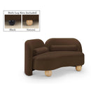  Manufacturer Color_Brown -- Daphne 64" Brown Velvet Upholstered Loveseat IMAGE 1