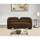  Manufacturer Color_Brown -- Daphne 64" Brown Velvet Upholstered Loveseat IMAGE 3