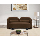  Manufacturer Color_Brown -- Daphne 64" Brown Velvet Upholstered Loveseat IMAGE 4