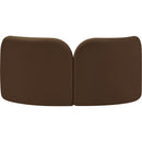  Manufacturer Color_Brown -- Daphne 64" Brown Velvet Upholstered Loveseat IMAGE 7