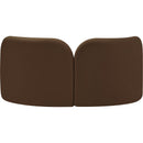 Meridian Daphne Brown Velvet Loveseat IMAGE 7