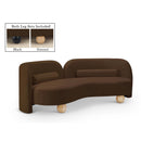  Manufacturer Color_Brown -- Daphne 89" Brown Velvet Upholstered Sofa IMAGE 1