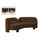  Manufacturer Color_Brown -- Daphne 89" Brown Velvet Upholstered Sofa IMAGE 2