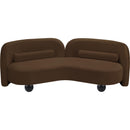  Manufacturer Color_Brown -- Daphne 89" Brown Velvet Upholstered Sofa IMAGE 9