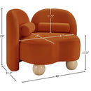 Meridian Daphne Cognac Velvet Chair IMAGE 17